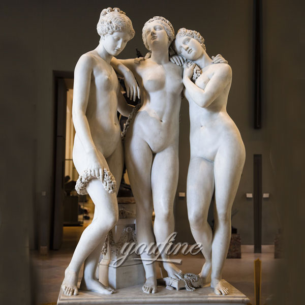 Classical famous art sculptures Three Graces by Pradier for home decor
