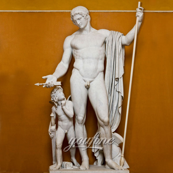 Famous art life size sculptures Mars and Cupid by Bertel Thorvaldsen design