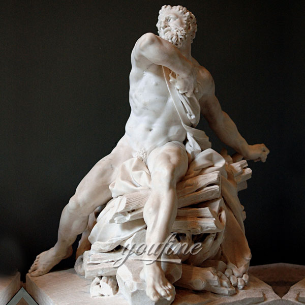 Famous art sculptures life size marble Hercule sur le Bûcher for sale