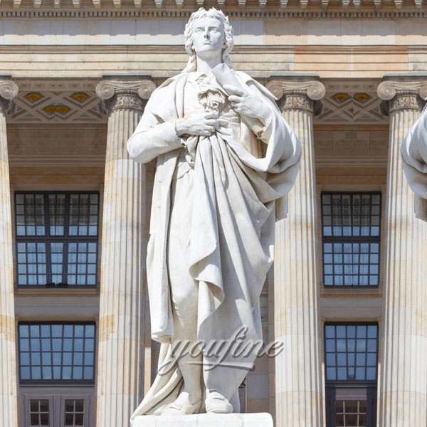 Famous art sculptures of Johann Friedrich Schiller statue in Gendarmenmarkt to sale