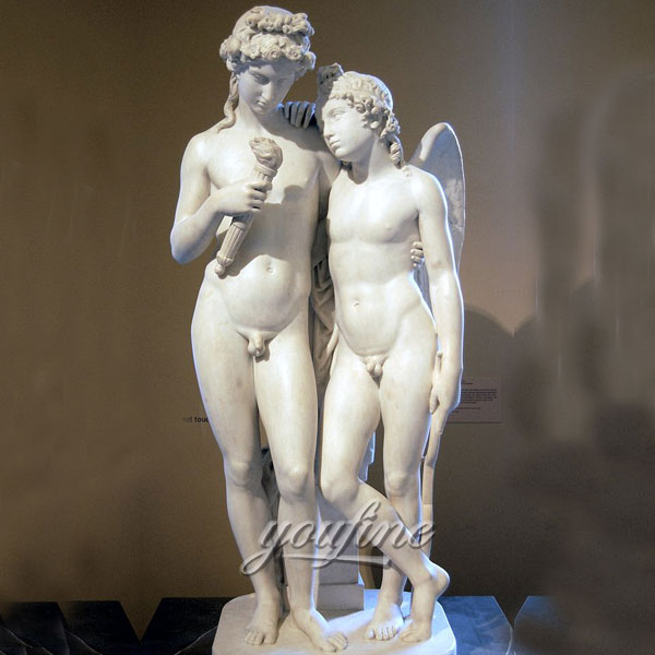 Famous life size stone sculpture Cupid Kindling the Torch of Hymen by George Rennie for sale
