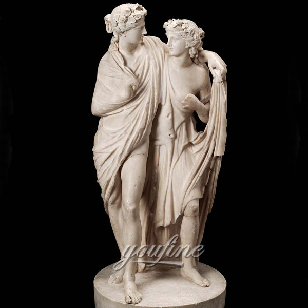 Famous marble sculpture in pairs of Dionysos and maenad sculptures